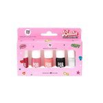 Myglamm Popxo Mini Nail Kit – Bestie-Pretty Peach, Old S-Cool, Cherry-Ish You, Midnight Bae, Buddy Forever-Paraben Free, Long Lasting Formula, Valentine Gift Set, 5 In 1 Combo(Pack Of 5)