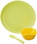 Iveo 100% Melamine Children Dinner Set Fancy Multi Colour Gyg (3 Pcs Set)