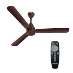 Crompton Energion Hyperjet 1200Mm Bldc Ceiling Fan With Remote Control | High Air Delivery | Energy Saving | 3 Year Warranty | Brown