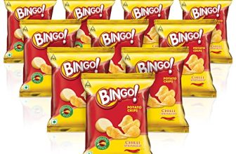 Bingo! Original Style Chilli Potato Chips, 450G/520G (Pack Of 10) (Weight May Vary)