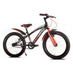 Leader Speedy Bike 20T Kids Cycle For Age 6 To 10 Years (Black/Orange) | Frame Size 12″ | Unisex Cycle