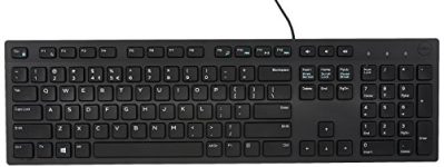 Dell Kb216/Kb216D1 Wired Multimedia Usb Keyboard With Super Quite Plunger Keys With Spill-Resistant – Black