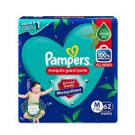 Pampers Mosquito Guard Pants – Medium Size Baby Diapers (M), 62 Count, India’S 1St Mosquito Guard Diapers, Contains Natural Neem Oil