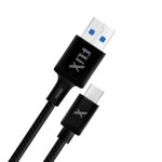 Flix (Beetel Usb To Type C Pvc Data Sync & 15W(3A) Tpe Fast Charging Cable, Made In India, 480Mbps Data Sync, 1 Meter Long Cable For All Andriod & All Type C Devices (Black)(Xcd – Fpc02)