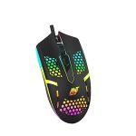 Ant Value Gm1103 Gaming Mouse, Usb Optical Computer Mice With Rgb Backlit, 4 Adjustable Dpi Up To 3600, Ergonomic Gamer Laptop Pc Mouse For Windows 7/8/10/Xp Vista Linux -Black