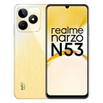 Realme Narzo N53 (Feather Gold, 6Gb+128Gb) 33W Segment Fastest Charging | Slimmest Phone In Segment | 90 Hz Smooth Display
