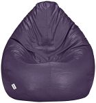 Amazon Brand – Solimo Xxl Faux Leather Bean Bag Filled With Beans (Purple)