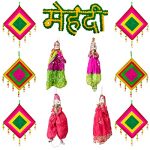 Handcrafted Mdf Cutout Board For Mehandi Wedding Decoration (1Pc 24Inchx12Inch, Multicolour Mehandi Banner)
