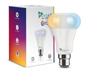 Syska Smart Bulb, Smart Pumpkin Bulb For Home, Smart Led Bulb With Music Sync For Amazon Alexa & Google Assistant, 9W B22D Wifi Smart Bulb