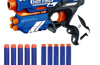 Jack Royal Blaze Storm Foam Blaster Toy Gun For Kids Safe And Long Range, 10 Soft Bullets
