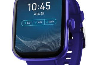 Boat Wave Style Smart Watch With 1.69″ Square Hd Display, Diy Watch Face Studio, Coins,Hr & Spo2 Monitoring,7 Days Battery Life, Crest App Health Ecosystem, Multiple Sports Modes(Deep Blue)