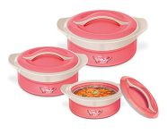 Milton Zenith Jr Casserole Set Of 3, Pink