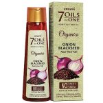 Emami 7 Oils In One Organics Onion Blackseed Hair Oil | Anti-Hair Fall | Ultra-Light & Non-Sticky | Free From Parabens, Sulphates & Harmful Chemicals | For Thick, Strong Hair, 200Ml