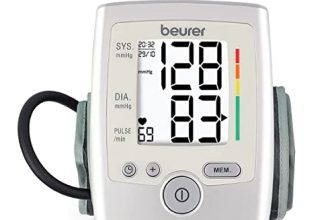 Beurer Bm35 Fully Automatic Digital Blood Pressure Monitor (Grey) | Large Display, Cuff Wrapping Guide, Risk Indicator | Memory Feature With Pulse Rate Detection | 5 Yr Warranty By Beurer | No Storage Case Inside