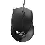 Quantum Usb Wired Mouse, 1200 Dpi Optical Sensor, Plug & Play Ergonomic Mouse For Comfortable All-Day Grip With 3-Button Design And Clickable Scroll Wheel, Usb 2.0 Mice For Pc/Laptop, Qhm251H (Black)