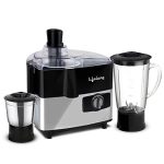 Lifelong Lljmg07 Juicer Mixer Grinder 500W With 2 Jars Liquidizing And Multipurpose Grinding Jar| Stainless Steel Blades| 2 Speed Options With Whip| 1 Year Warranty (Black)