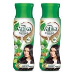 Dabur Vatika Enriched Coconut Hair Oil – 600 Ml (300Mlx2) | For Strong, Thick & Shiny Hair | Clinically Tested To Reduce 50% Hairfall In 4 Weeks | Controls Dandruff | Prevents Dull & Damaged Hair | Good For Scalp Health | Enriched With 10 Herbs