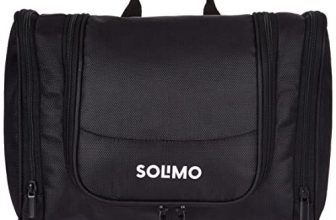 Amazon Brand – Solimo 21 Cms Hanging Toiletry Kit (Black)