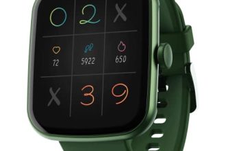 Boat Wave Style Smart Watch With 1.69″ Square Hd Display, Diy Watch Face Studio, Coins,Hr & Spo2 Monitoring,7 Days Battery Life, Crest App Health Ecosystem, Multiple Sports Modes(Olive Green)