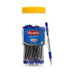 Reynolds Champ Bp 30 Count Jar, Blue I Lightweight Ball Pen With Comfortable Grip For Extra Smooth Writing I School And Office Stationery | 0.7Mm Tip Size