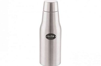 Cello Ivana Stainless Steel Double Walled Water Bottle, Hot And Cold, 900Ml, 1Pc, Silver