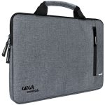 Gizga Essentials Laptop Bag Sleeve Case Cover Pouch With Handle For 15.6 Inch Laptop For Men & Women, Padded Laptop Compartment, Premium Zipper Closure, Water Repellent Nylon Fabric, Grey