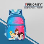 Priority Disney Princess 29 Litres Turquoise Blue Polyester School Bag | Specially For Teenagers Backpack | Made For Unisex | (Orange 001-25868)