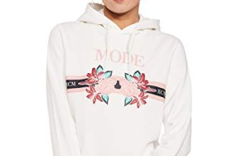 Mode By Red Tape Women’S Cotton Neck Hooded Sweatshirt (Mhe0015_Off White_Xs)