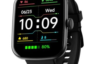 Boat Wave Style Smart Watch With 1.69″ Square Hd Display, Diy Watch Face Studio, Coins,Hr & Spo2 Monitoring,7 Days Battery Life, Crest App Health Ecosystem, Multiple Sports Modes(Active Black)