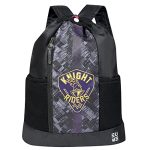 Eume Kolkata Knight Riders 19 Ltrs Drawstring Backpack With 1 Compartment Men & Women Fit Up To 13.3 Inch Laptop Black Color