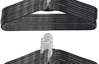 Diktmark Hangers Great Selection Of Heavy Stainless Steel Cloth Hanger With Plastic Coating, Hangers – Pack Of 20
