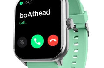 Boat Wave Edge Smart Watch With 1.85″ Hd Display, Advanced Bluetooth Calling Chip, Functional Crown, 100+ Sports Modes,Widget Control,Ai Voice Assistance,Inbuilt Games, Ip68(Sage Green)