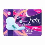 Fem Ultra Care Sanitary Pads For Women – Xl+(Pack Of 50) With Wings| 2X Higher Absorption Technology | Zero Leakage Up To 12 Hours | Dermatologically Tested |99.99% Germ Protection