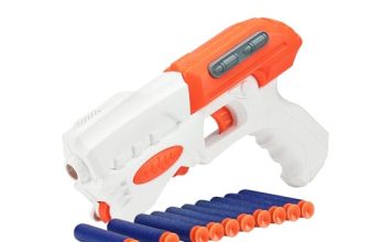 Amazon Brand – Jam & Honey Sniper Evo Foam Blaster Gun | 10 Soft Foam Bullets | Safe For Kids | Party Or Return Gift