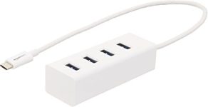 Amazon Basics Amazonbasics Usb 3.1 Type-C To 4 Port Usb Hub – White