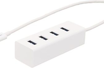 Amazon Basics Amazonbasics Usb 3.1 Type-C To 4 Port Usb Hub – White
