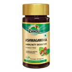 Zandu Ashwagandha Capsules, With Goodness Of Natural Extracts Of Ashwagandha, Helps Boost Immunity And Useful For Natural Body Strength, Stress Buster – 60 Veg Capsules