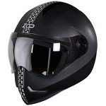 Steelbird Sb-50 Adonis Zap Abs Material Shell Dashing Full Face Helmet With Plain Visor (Large 600 Mm, Black With Silver )