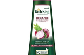Kesh King Organic Onion Shampoo With Curry Leaves Reduces Hair Fall Upto 98%, Boosts Hair Growth & Keeps Hair Smooth Upto 48Hrs | Repairs Dry & Damaged Hair | Makes Hair Silky & Bouncy – 300Ml