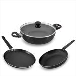 Butterfly Rapid Kcp3 Pcs Set Non Stick Cookware, Grey