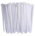 Aasons Pack Of 100Pcs White Cable Zip Ties Heavy Duty, Premium Plastic Wire Ties With High Tensile Strength, Self-Locking, Nylon Tie Wraps, Uv Resistant For Indoor And Outdoor Use (100Mm X 2.5Mm)