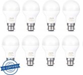 Philips 10 W Standard B22 Led Bulb(White, Pack Of 8)