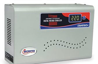 Microtek Em 4160+ Automatic Air Conditioners (A.C.) Voltage Stabilizer Upto 1.5 Ton Working Power 160V-285V(Metalic Grey) With 3 Year Warranty