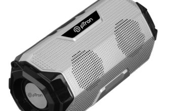 Ptron Newly Launched Fusion Rock 16W Portable Bluetooth 5.0 Speaker With Dual Drivers, 6Hrs Playtime, Speaker For Phone/Laptop/Tablets, Aux/Tf Card/Usb Drive Playback & Tws Function (Silver/Black)
