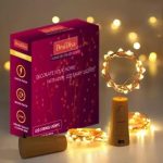 Desidiya ® Bottle Lights With Cork, Mini Copper Wire, 20 Led Battery Operated String Decorative Fairy Lights- Pack Of 1 (Warm White)