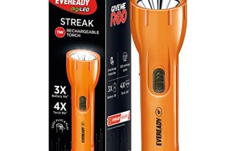 Eveready Led Rechargeable Torch Light | Dl22 | Bright Led | 3X Battery Life | 4X Torch Life | Overcharge Protection | Plug-N-Play | Suitable For Outdoor & Indoor Activities  