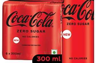 Coca Cola Coke Zero Sugar Cold Drink | Soft Drink With No Calories | Zero Sugar Drink | Recyclable Can, 300 Ml (Pack Of 6)