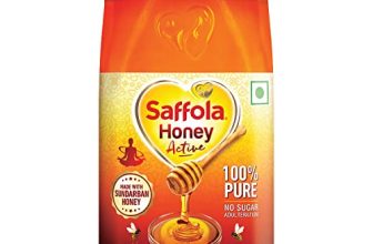 Saffola Honey Active, Made With Sundarban Forest Honey, 100% Pure Honey, No Sugar Adulteration, 1Kg