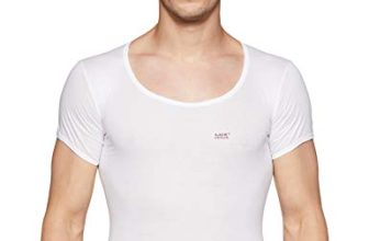 Lux Venus Men’S Solid Vest (Pack Of 5) (Venus_Wh_Rns_5Pc_White_80 Cm)