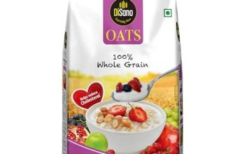 Disano Oats, 1Kg, Natural Wholegrain, High In Protien And Fibre, Rolled Oats